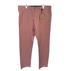 Across The Pond Mens Chino Pants Mauve Size 34x‎ 32